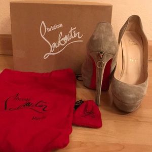 Christian Louboutin Bianca Zip Velour Pump